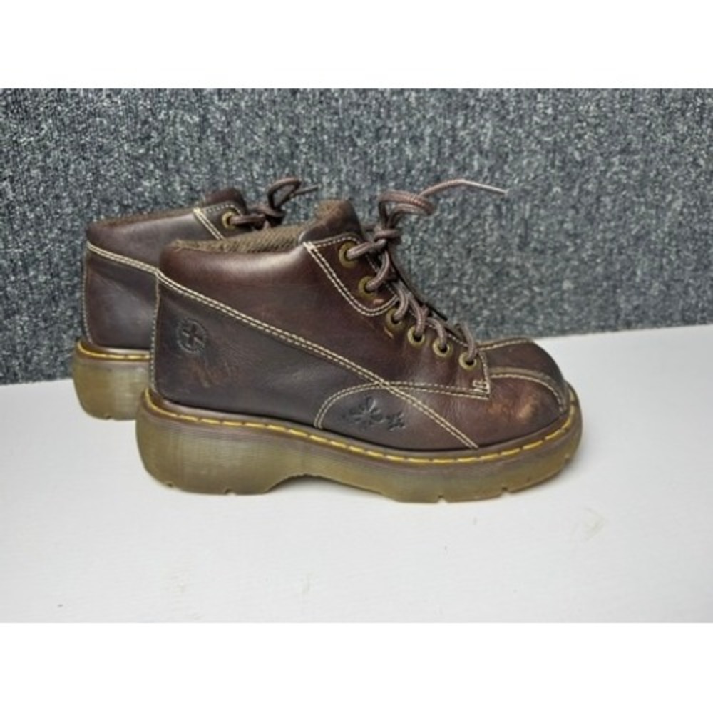 Dr. Martens Womens Y2K Vintage 12281 Flower Power Daisy Chunky Heel Boots Size 6